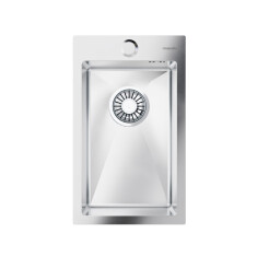 Vivandio quub Cocktailstation mit K&uuml;hlschrank und Sp&uuml;le, Silber