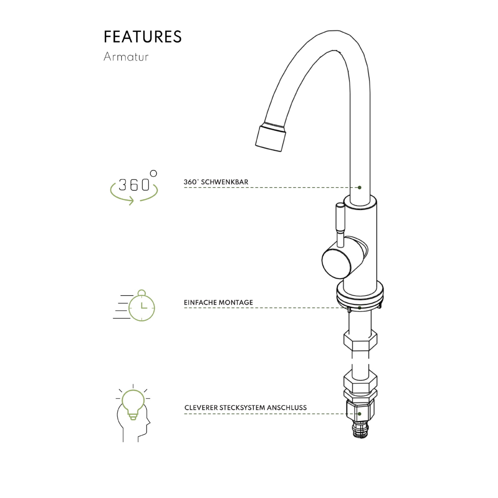 Vivandio quub Cocktailstation mit Kühlschrank und Spüle, Silber