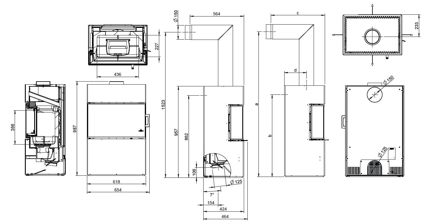 Kaminbausatz Austroflamm Dexter S3 2.0 - 6 kW