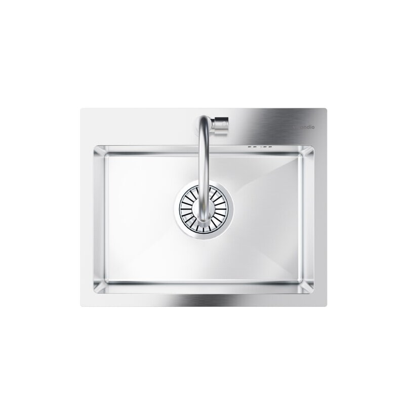 Vivandio Outdoor Spüle L mit Kalt- und Warmwasserarmatur (483 x 210 x 450 mm)