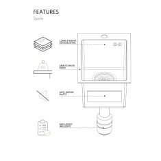 Vivandio Outdoor Spüle L mit Kalt- und Warmwasserarmatur (483 x 210 x 450 mm)
