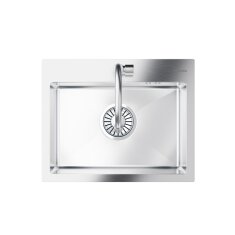 Vivandio Outdoor Spüle L mit Kalt- und Warmwasserarmatur (483 x 210 x 450 mm)