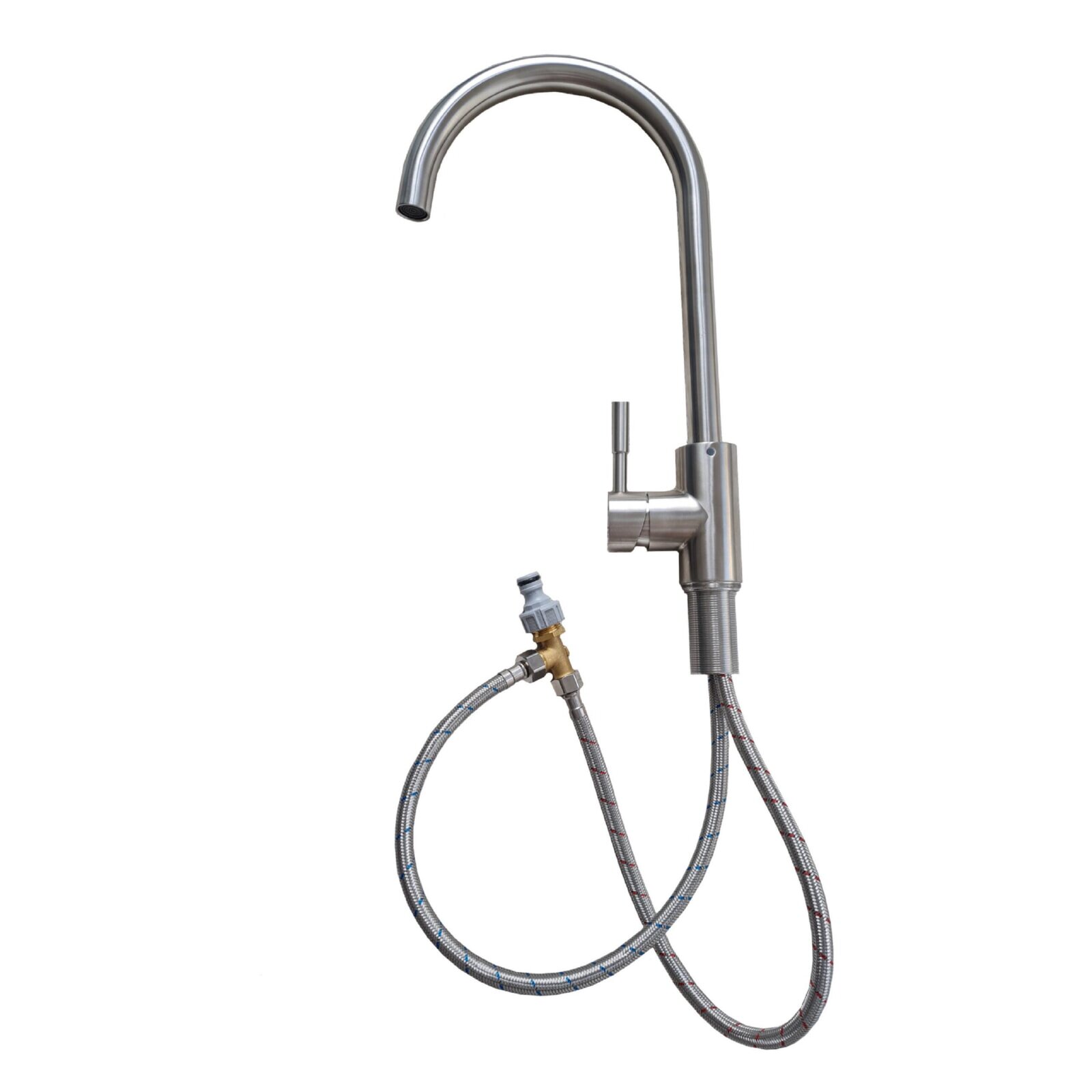 Vivandio Outdoor Spüle L mit Kalt- und Warmwasserarmatur (483 x 210 x 450 mm)