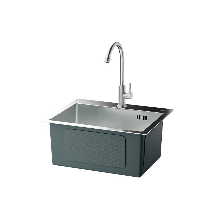 Vivandio Outdoor Spüle MA mit Kaltwasserarmatur (460 x 210 x 370 mm)