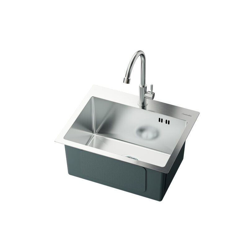 Vivandio Outdoor Spüle MA mit Kaltwasserarmatur (460 x 210 x 370 mm)