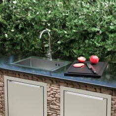 Vivandio Outdoor Spüle MA mit Kaltwasserarmatur (460 x 210 x 370 mm)