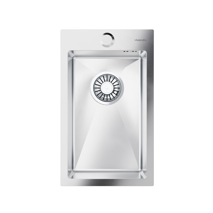 Vivandio Outdoor Spüle MB mit Kaltwasserarmatur für Gartenschlauch (310 x 210 x 520 mm)