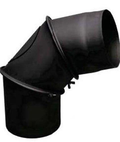 Rauchrohrbogen verstellbar 0-90° Ø120 x 2 mm, Farbe schwarz