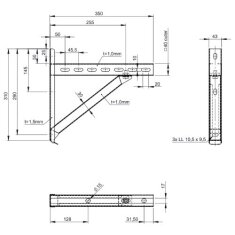 Wandstütze + Querträger Typ 1 - 350 mm