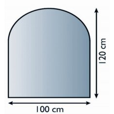 Bodenplatte Glas ESG 6mm mit Facette Rundbogen 1200 x...