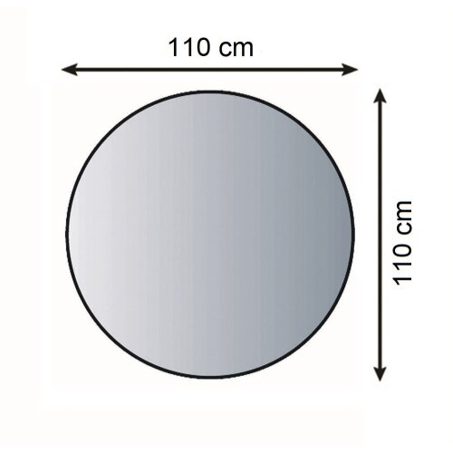 Bodenplatte Glas ESG 6mm mit Facette Kreis Ø 1100