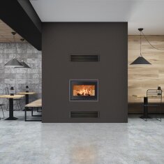 Kamineinsatz SCAN 1005 BB schwarzes Glas/ schwarze Kantenleiste 32 mm - 6 kW