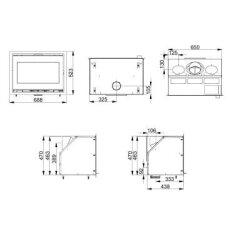 Kamineinsatz SCAN 1005 BB schwarzes Glas/ schwarze Kantenleiste 32 mm - 6 kW