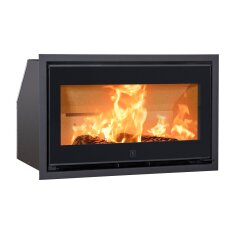 Kamineinsatz SCAN 1006 BB schwarzes Glas/ schwarze Kantenleiste 32 mm - 7 kW