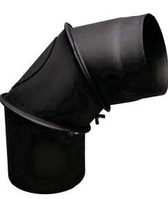 Rauchrohrbogen verstellbar 0-90° Ø160 x 2 mm, Farbe schwarz