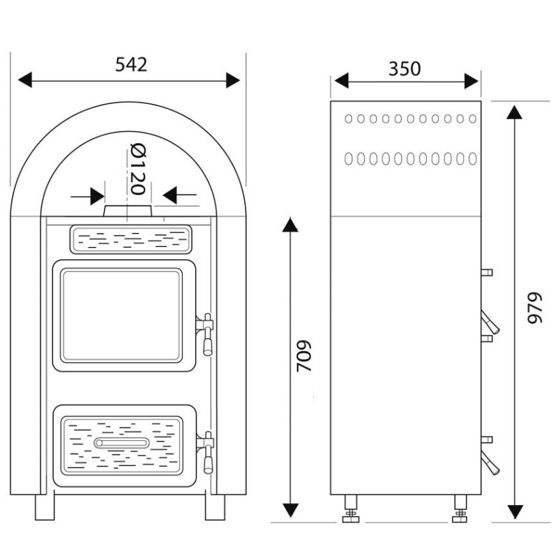 Kaminofen Wamsler Kamino 109-6 F/A, Obenanschluss - 6 kW