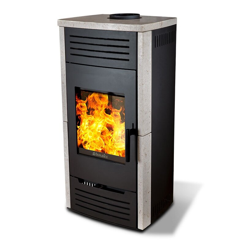 Kaminofen Wamsler Seto Limestone - 8 kW - Naturstein Schwarz