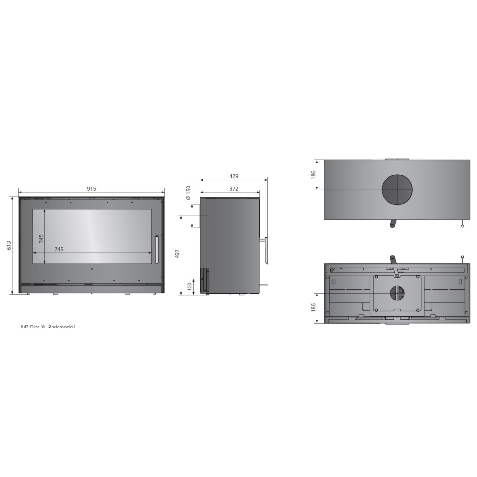 Kaminofen Justus Dias XL - 8 kW