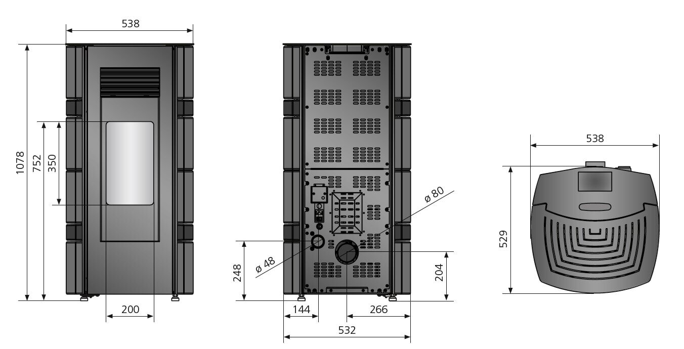 Pelletofen Justus Sia - 8 kW