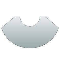 Justus Glasvorlegeplatte für runde Öfen, groß 1347 x 500 mm