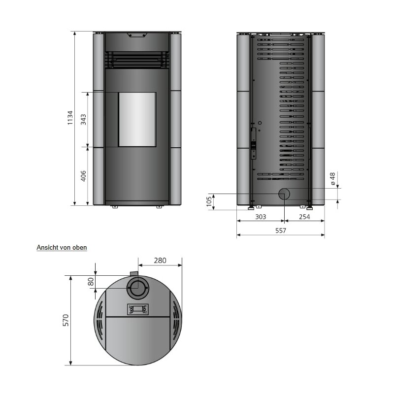 Pelletofen Justus Norta - 8 kW