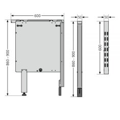 Justus Rustico-90 - Brandschutzeinheit - Creme