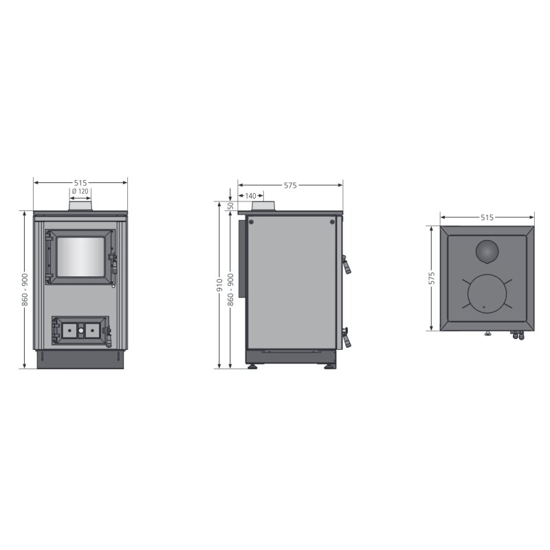 Küchenherd Justus Rustico 50 - 7 kW