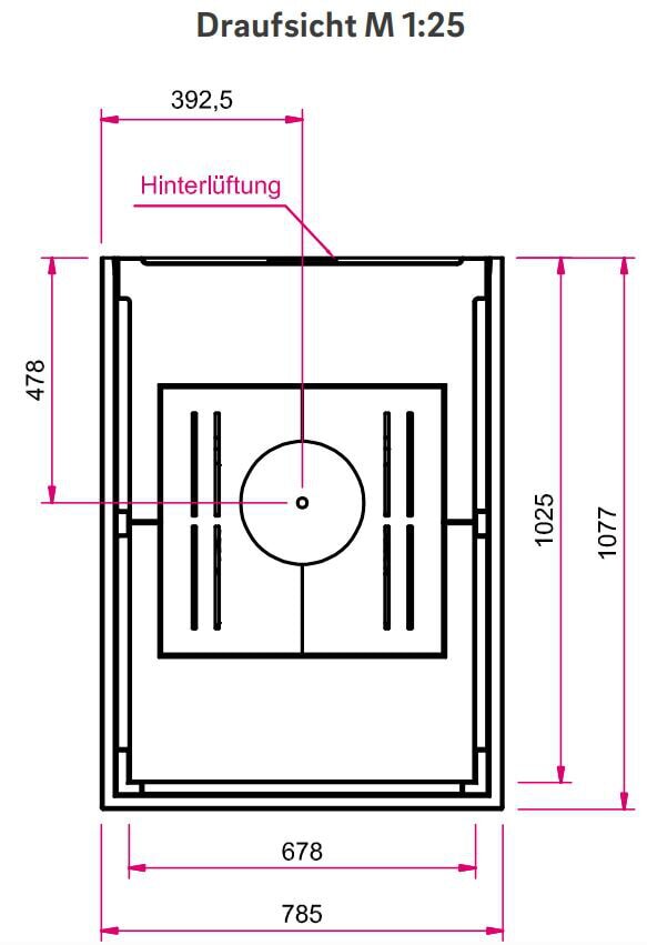 Kaminbausatz Camina S14 - 9 kW - Speicherkamin - Speicherbeton