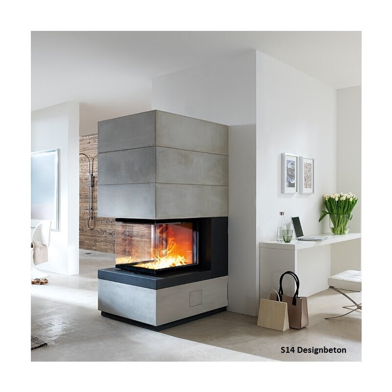 Kaminbausatz Camina S14 - 9 kW - Speicherkamin - Designbeton