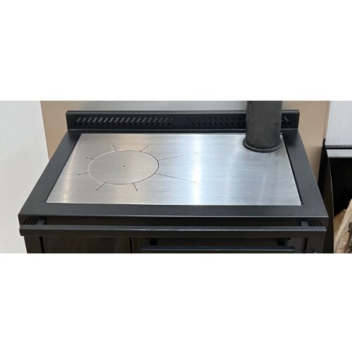 Herdkranz in schwarz Senotherm, Breite von 701-1200 mm