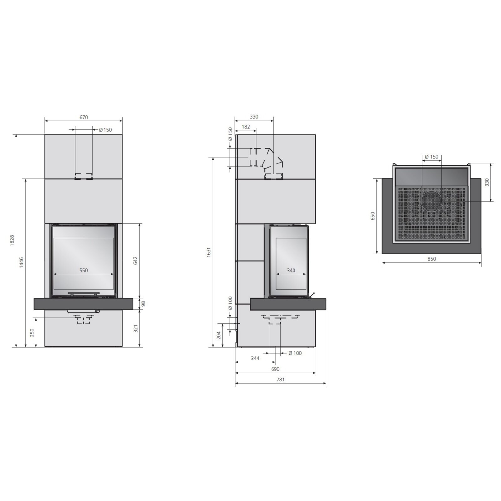 Kaminbausatz Oranier Club Tre Sims - 8 kW