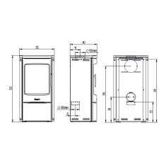 Kaminofen MCZ AHLMA Steel - 5,9 kW