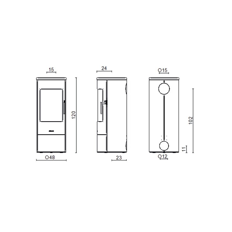 Kaminofen MCZ RAYHA Steel - 7,8 kW