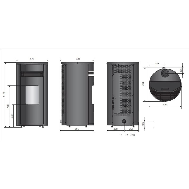Pelletofen Oranier Sando 60 - 8 KW