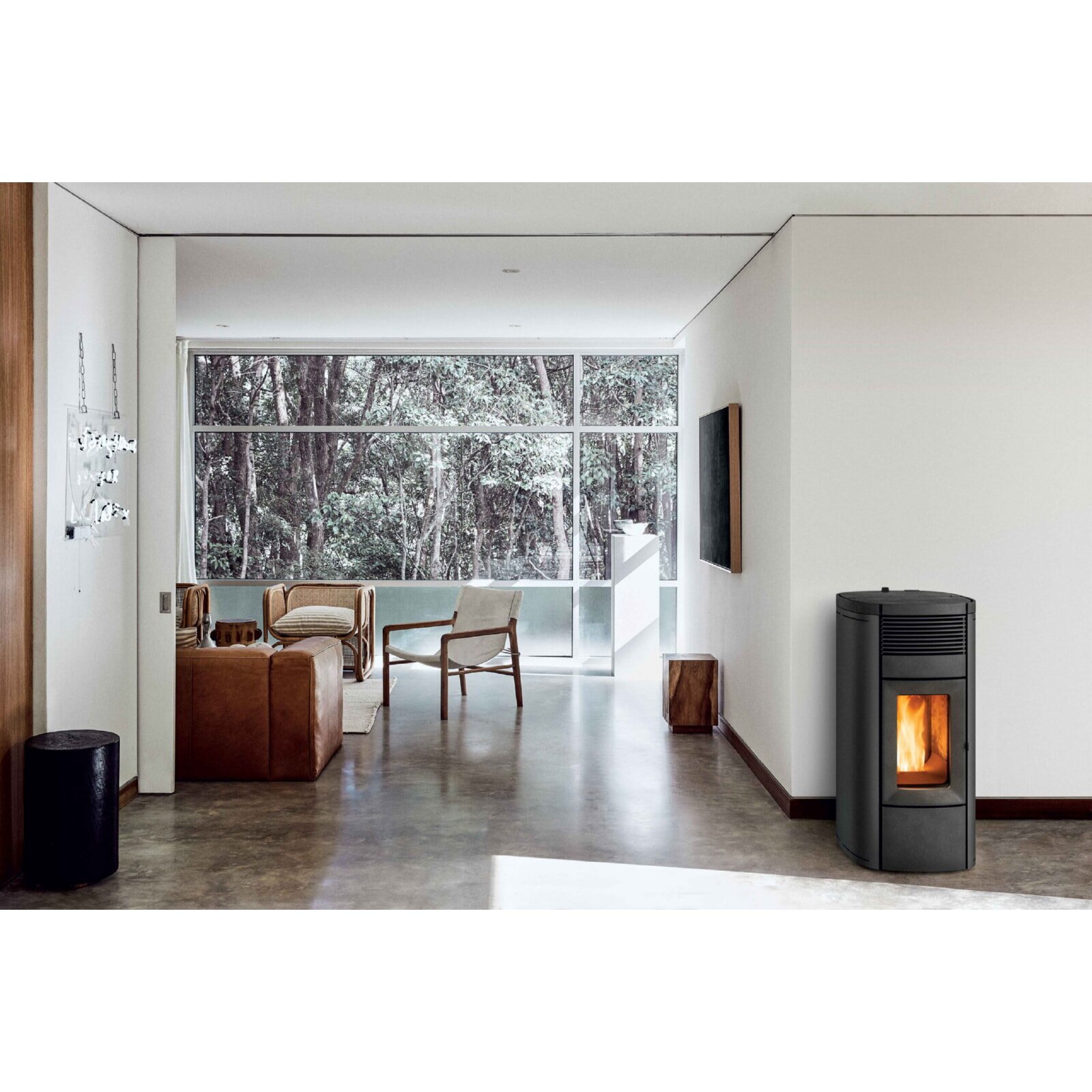 Pelletofen MCZ MUSA Comfort Air Matic 12 R CORE M3 (Anschluss hinten) kanalisierbar - Maestro+ - 12 kW