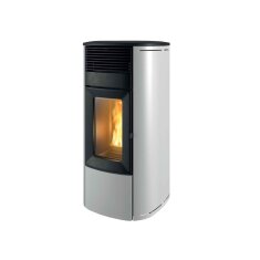 Eckiger Pelletofen MCZ Club Comfort Air 12 - Inkl. Wi-Fi Funktion - Maestro - 12 kW, Keramik, beige