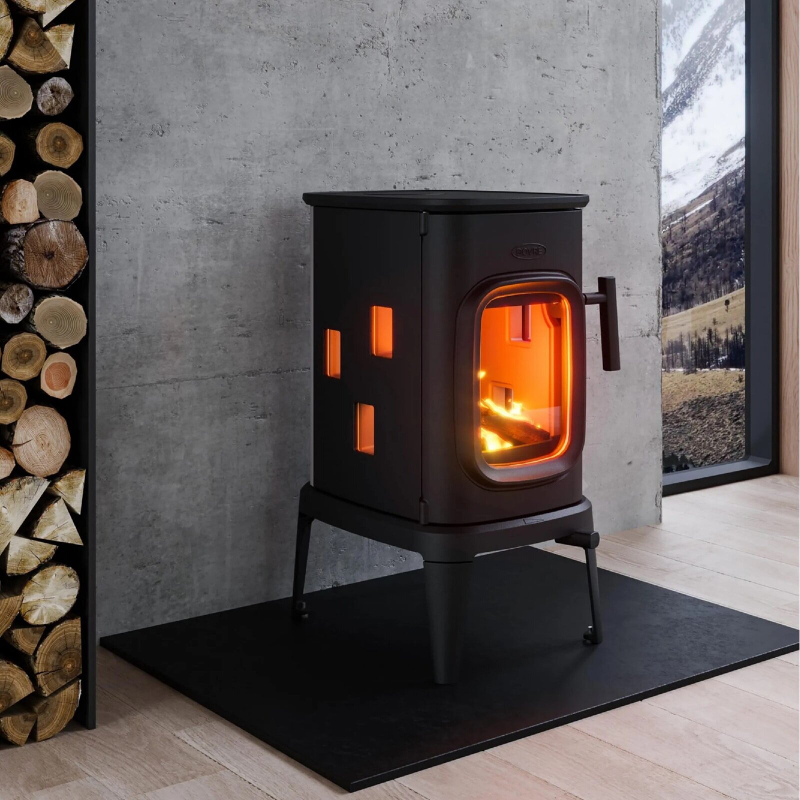 Kaminofen Gussofen Dovre Saga 107 - 7 kW - Schwarz lackiert