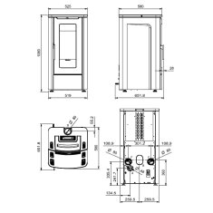 Pelletofen La Nordica Extraflame Teorema Plus 5.0 (kanalisierbar) - 12 kW