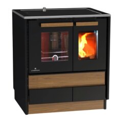 Lohberger - Sockel in schwarz mit Echtholz- Sockelblende...