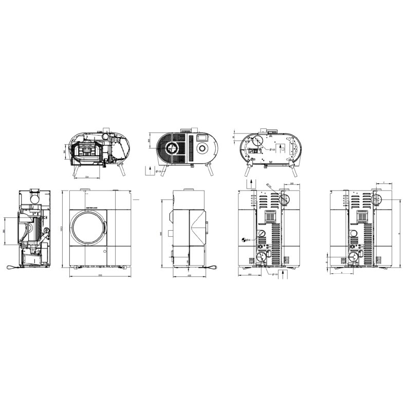 Kombiofen Pellet & Scheitholz Austroflamm Clou Duo - 6,8 kW
