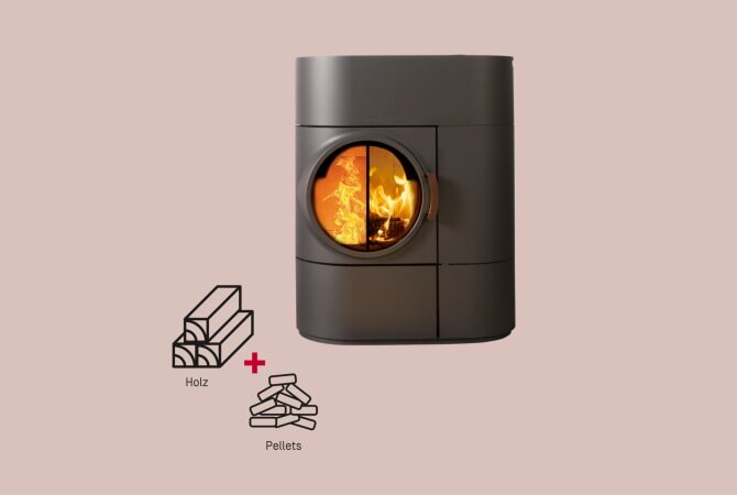 Kombiofen Pellet & Scheitholz Austroflamm Clou Duo - 6,8 kW