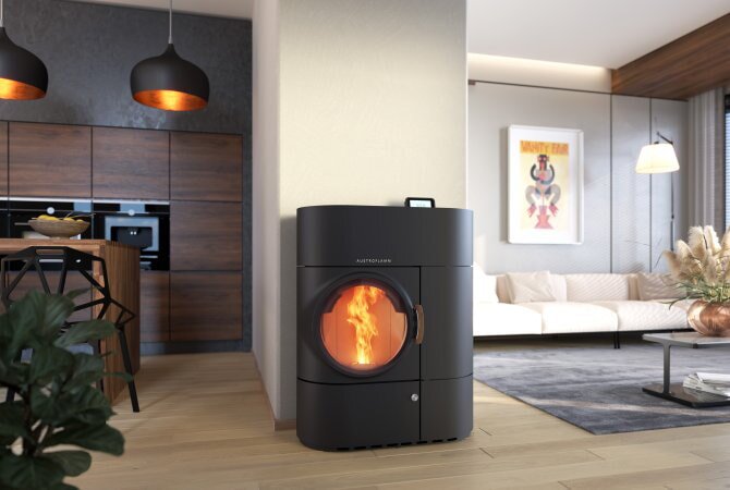 Kombiofen Pellet & Scheitholz Austroflamm Clou Duo - 6,8 kW