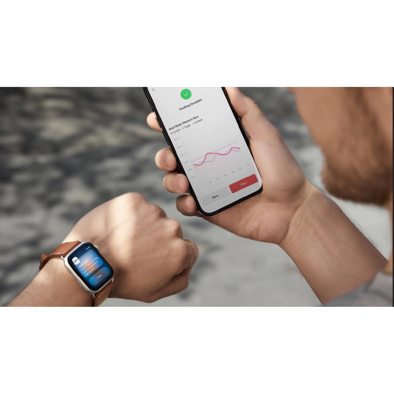 Typhur Sync Dual - kabelloses 2 Fühler Fleischthermometer - wireless