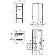 Pelletofen La Nordica Extraflame Klaudia Plus 5.0 (kanalisierbar) - 8 kW