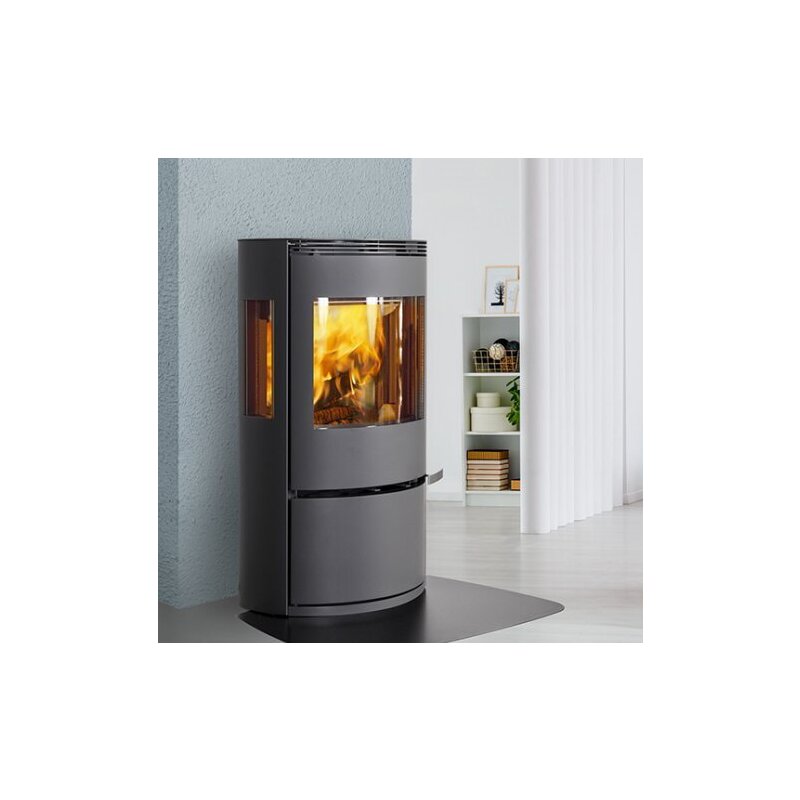 Kaminofen ILD 10 Eco AP mit Seitenfenster (BP) - 6,5 kW - Schwarz