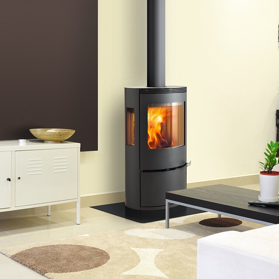 Kaminofen ILD 10 Eco AP mit Seitenfenster (BP) - 6,5 kW - Schwarz