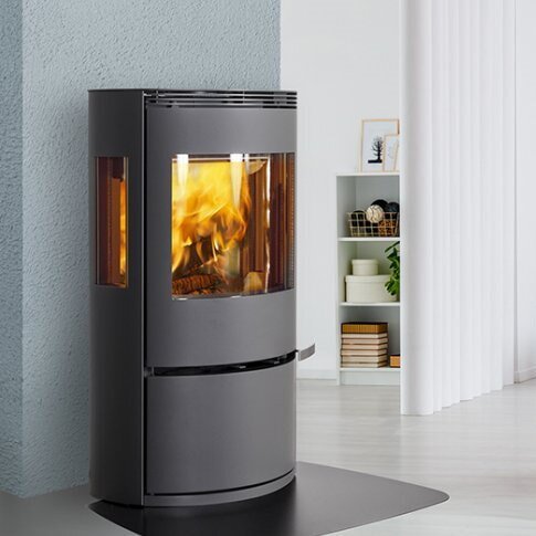 Kaminofen ILD 10 Eco AP mit Seitenfenster (BP) - 6,5 kW - Schwarz