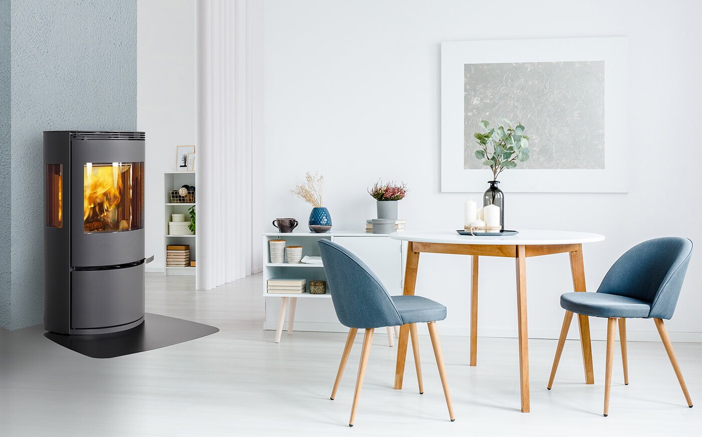 Kaminofen ILD 10 Eco AP mit Seitenfenster (BP) - 6,5 kW - Schwarz