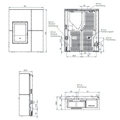 Pelletofen Edilkamin BLADE 12++ Evo - Stahl - 12,1 kW
