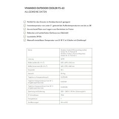 Vivandio Outdoor Kühlschrank - mattschwarz - FS-63 - 63 Liter